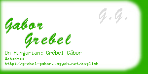 gabor grebel business card