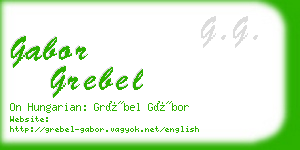 gabor grebel business card